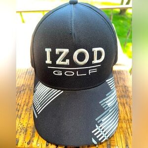 IZOD XFG Golf Baseball Hat Cap One Size Fits All adjustable Fit - Black/Silver